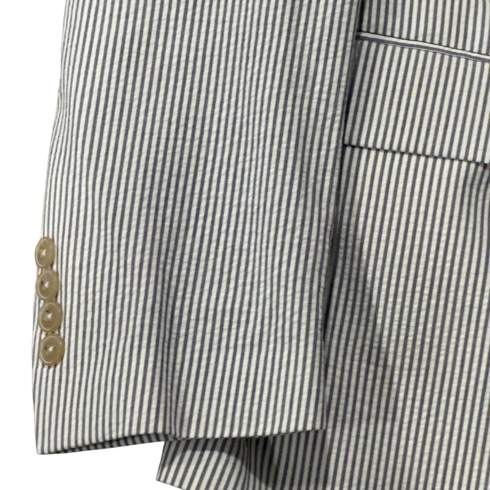 JOS A BANK 1905 Mens Spring Seersucker Stripe Blazer And Pants Suit Set 36S‎ 30W